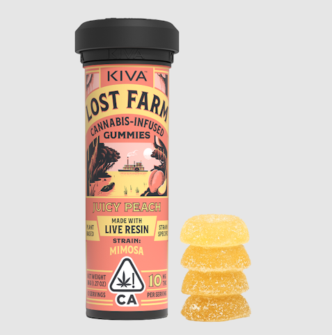 Kiva - JUICY PEACH (MIMOSA) GUMMIES - LOST FARM