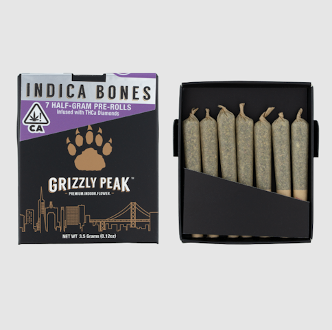 Grizzly peak - INDICA BONES - INFUSED 7 PACK